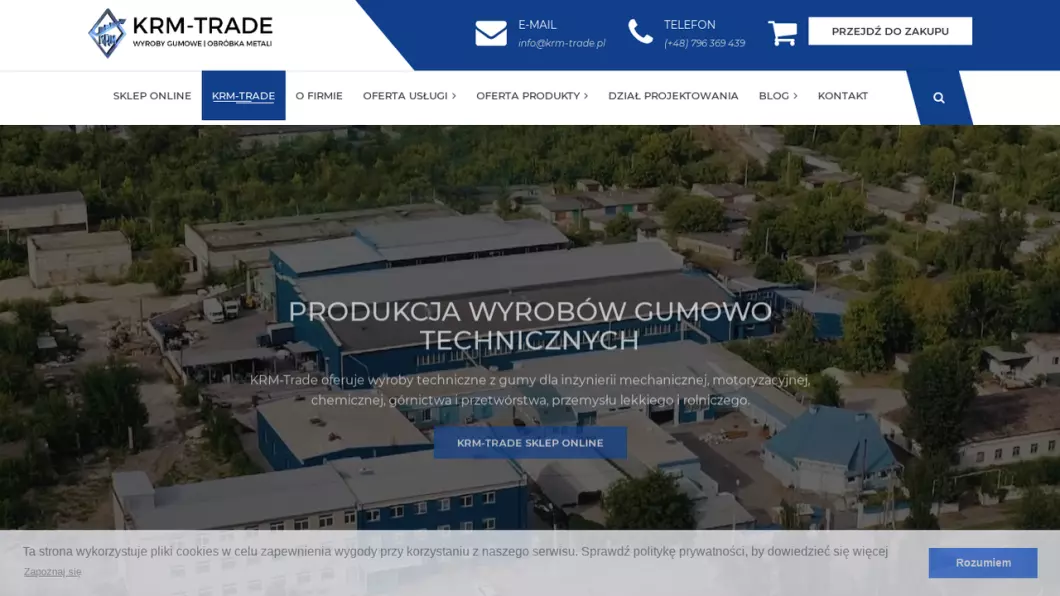 Zrzut ekranu strony Zakład obróbki metali | KRM-Trade sp z o.o.